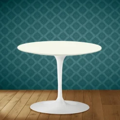 Tavolino Tulip Eero Saarinen H 41 in Ceramica Moonè Made in Italy - Scarlet
