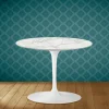 Tavolino Tulip Eero Saarinen H 41 in Ceramica Morpheus Made in Italy - Scarlet