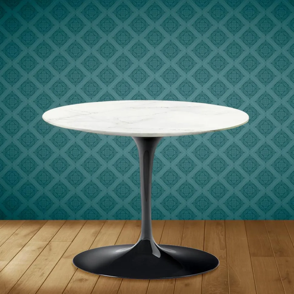 Tavolino Tulip Eero Saarinen H 41 in Ceramica Rem Made in Italy - Scarlet
