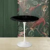 Tavolino Tulip Eero Saarinen H 52 in Marmo Nero Marquinia Made in Italy - Scarlet
