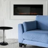 Tavolino Tulip Saarinen H 52 con Piano Ovale in Laminato Liquido Nero Made in Italy - Scarlet