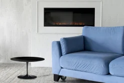 Tavolino Tulip Saarinen H 41 con Piano in Laminato Liquido Nero Made in Italy - Scarlet