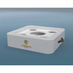 Tavolino – vassoio galleggiante di design in ecopelle nautica Trona