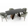 Tavolo Allugabile a 276 cm in Ceramica Noir Desir Made in Italy - Equatore