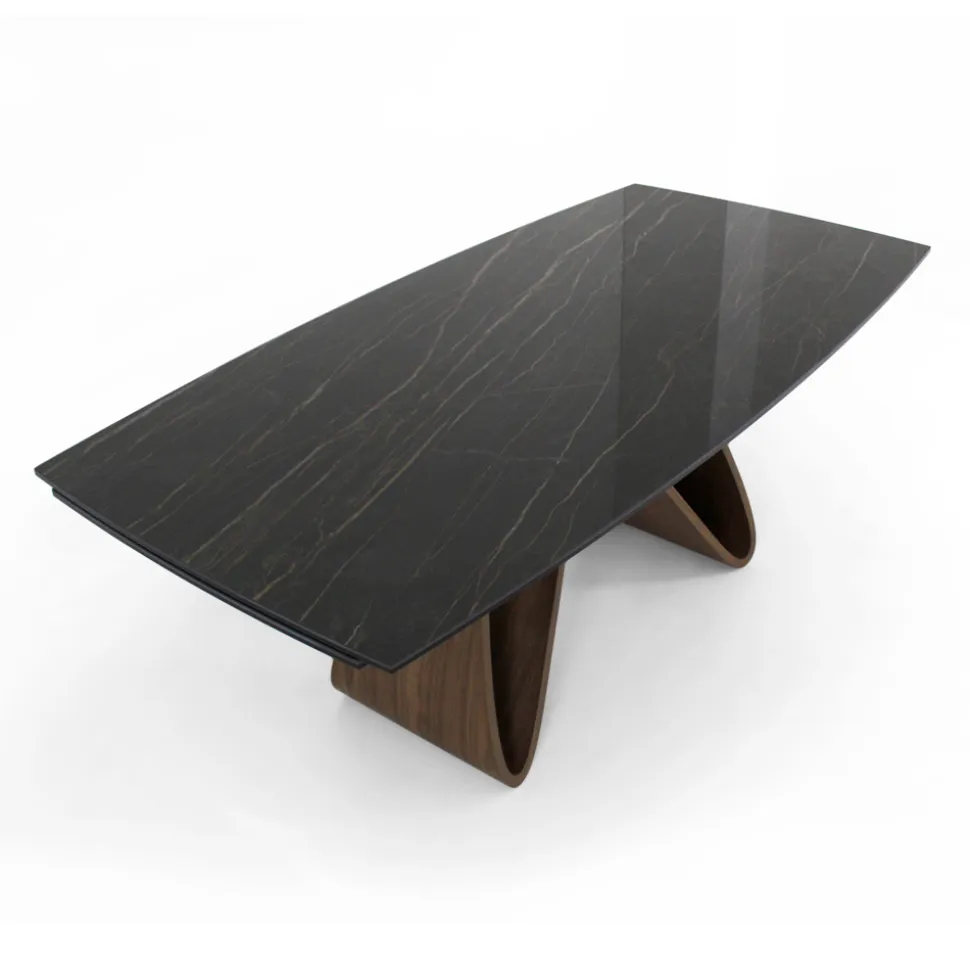 Tavolo Allugabile a 276 cm in Ceramica Noir Desir Made in Italy - Equatore