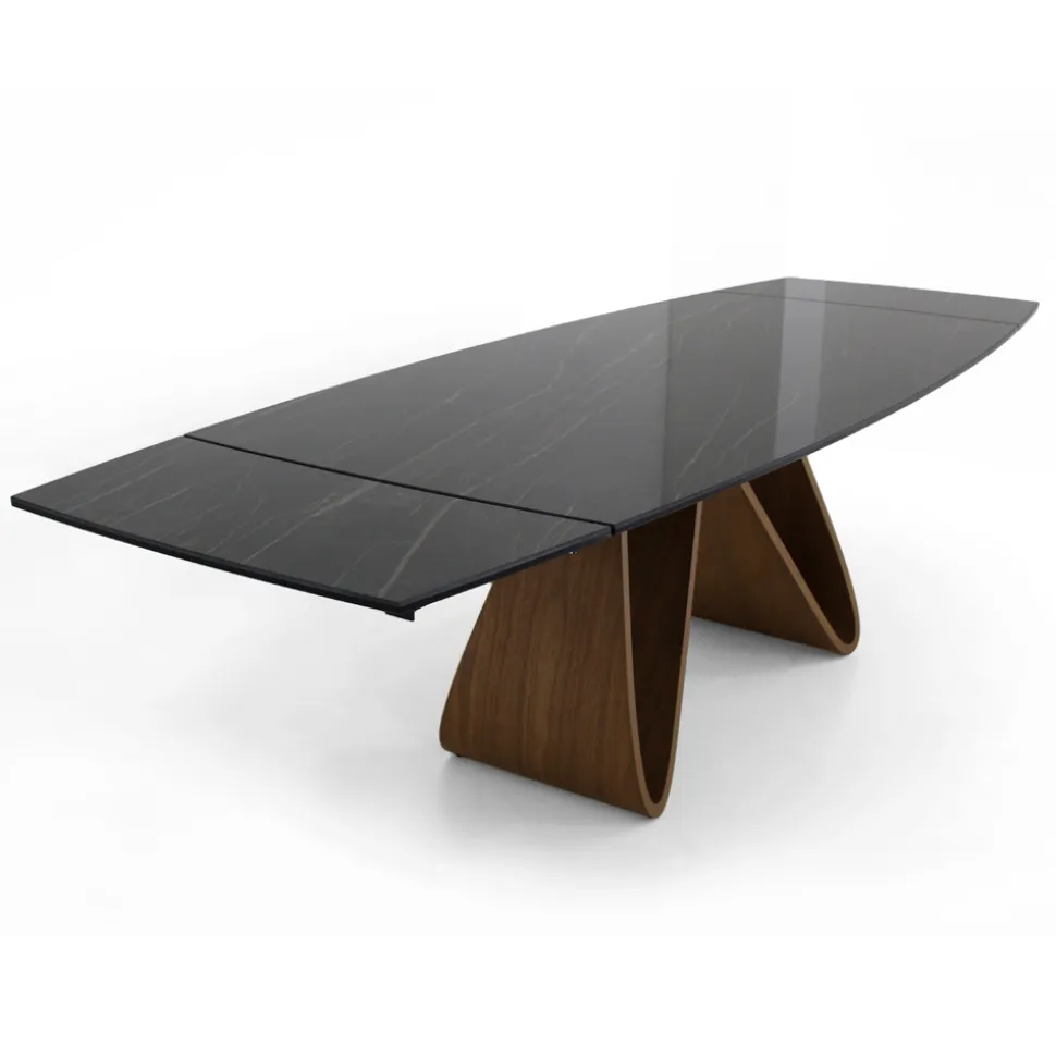 Tavolo Allugabile a 276 cm in Ceramica Noir Desir Made in Italy - Equatore