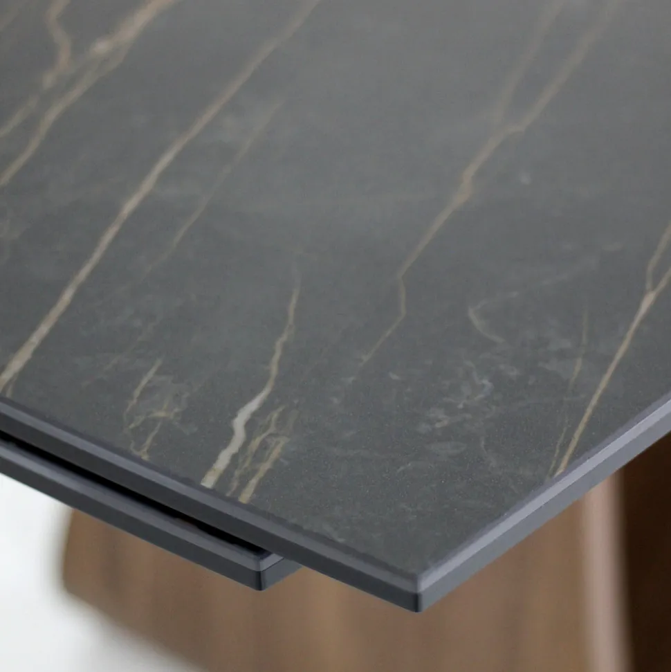 Tavolo Allugabile a 276 cm in Ceramica Noir Desir Made in Italy - Equatore