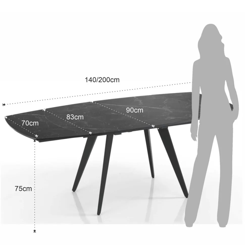 Tavolo Allungabile a 200 cm con Apertura Girevole - Butego