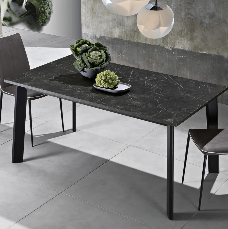 Tavolo Allungabile a 220 cm con Base Faggio Grafite Made in Italy - Toles
