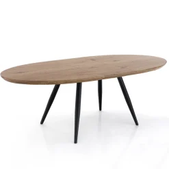 Tavolo Allungabile a 200 cm con Gambe in Metallo Nero - Litio