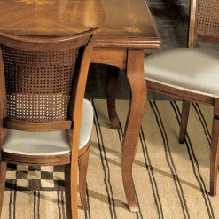 Tavolo Allungabile a 200 cm con 4 Sedie in Legno Bassano Made in Italy - Ambra