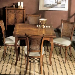 Tavolo Allungabile a 200 cm con 4 Sedie in Legno Bassano Made in Italy - Ambra