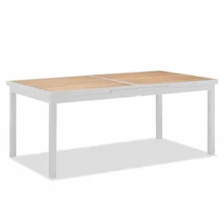 Tavolo Allungabile a 340 cm da Esterno in Alluminio e Piano in Teak - Bilel