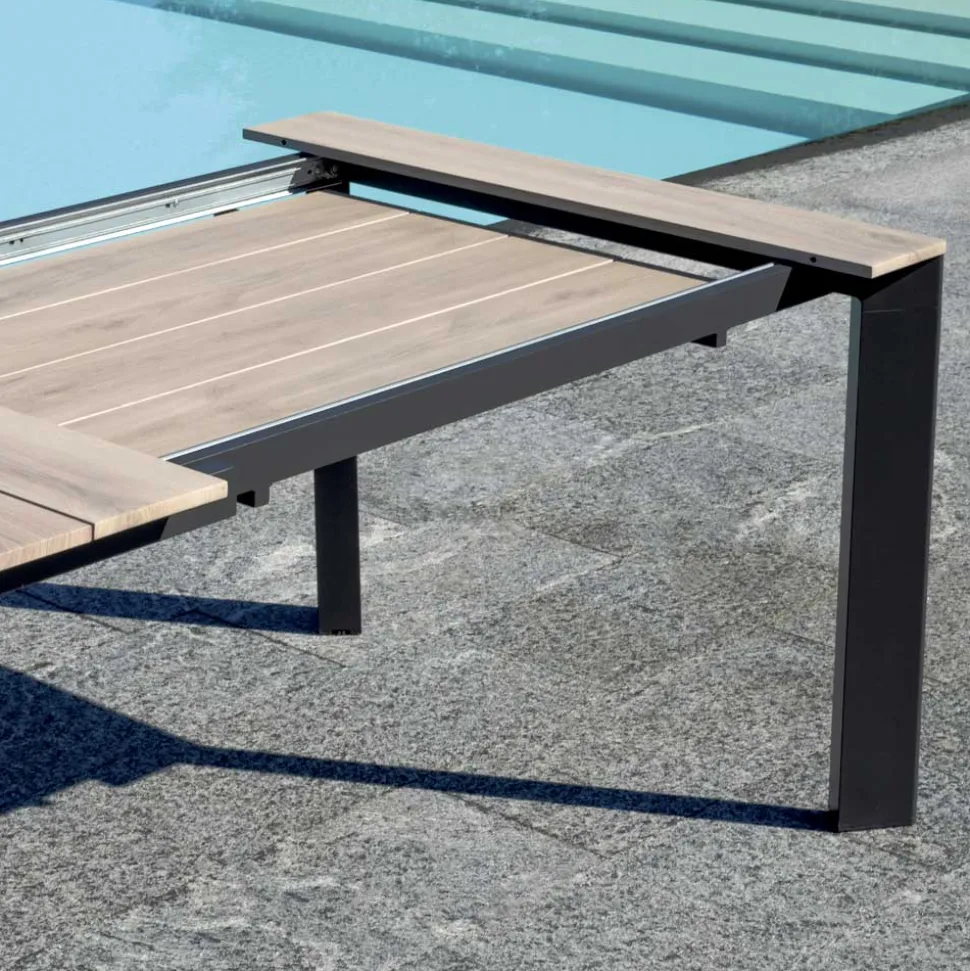 Tavolo Allungabile a 276 cm in Alluminio Effetto Legno - Orava