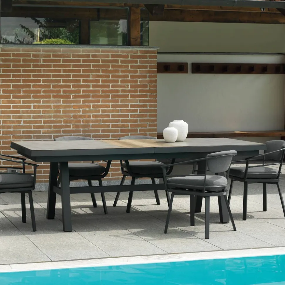 Tavolo Allungabile a 303 cm in Alluminio con Piano in HPL - Righello