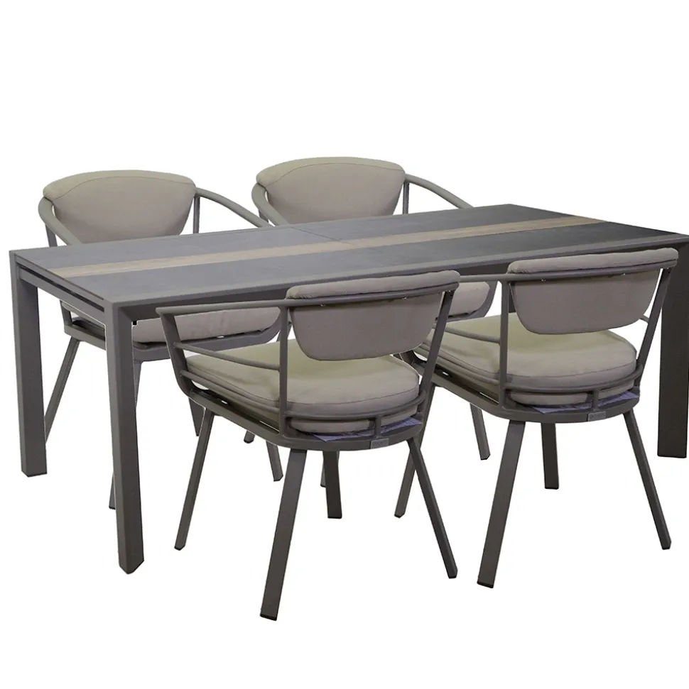 Tavolo Allungabile a 300 cm in Alluminio con Inserto in HPL - Righello