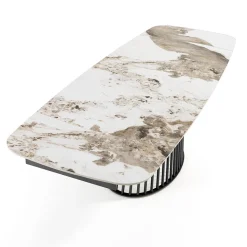 Tavolo Allungabile a 260 cm in Ceramica Finitura Marmo e Metallo - Veneto