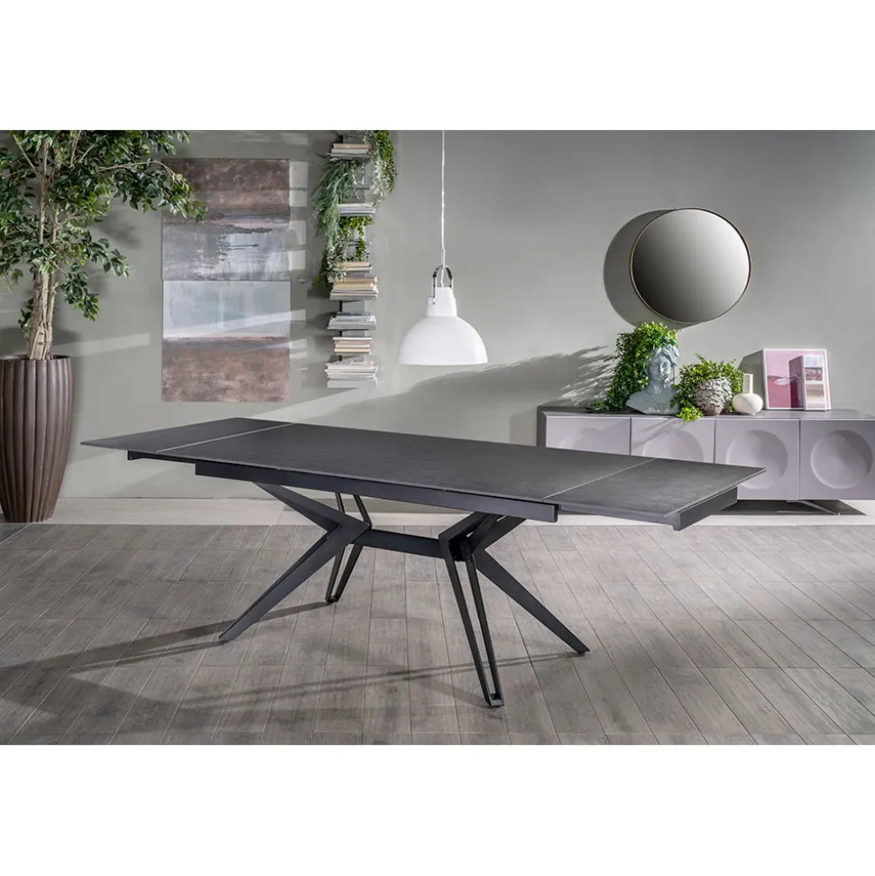 Tavolo Allungabile a 240 cm in Ceramica e Metallo - Bouquet