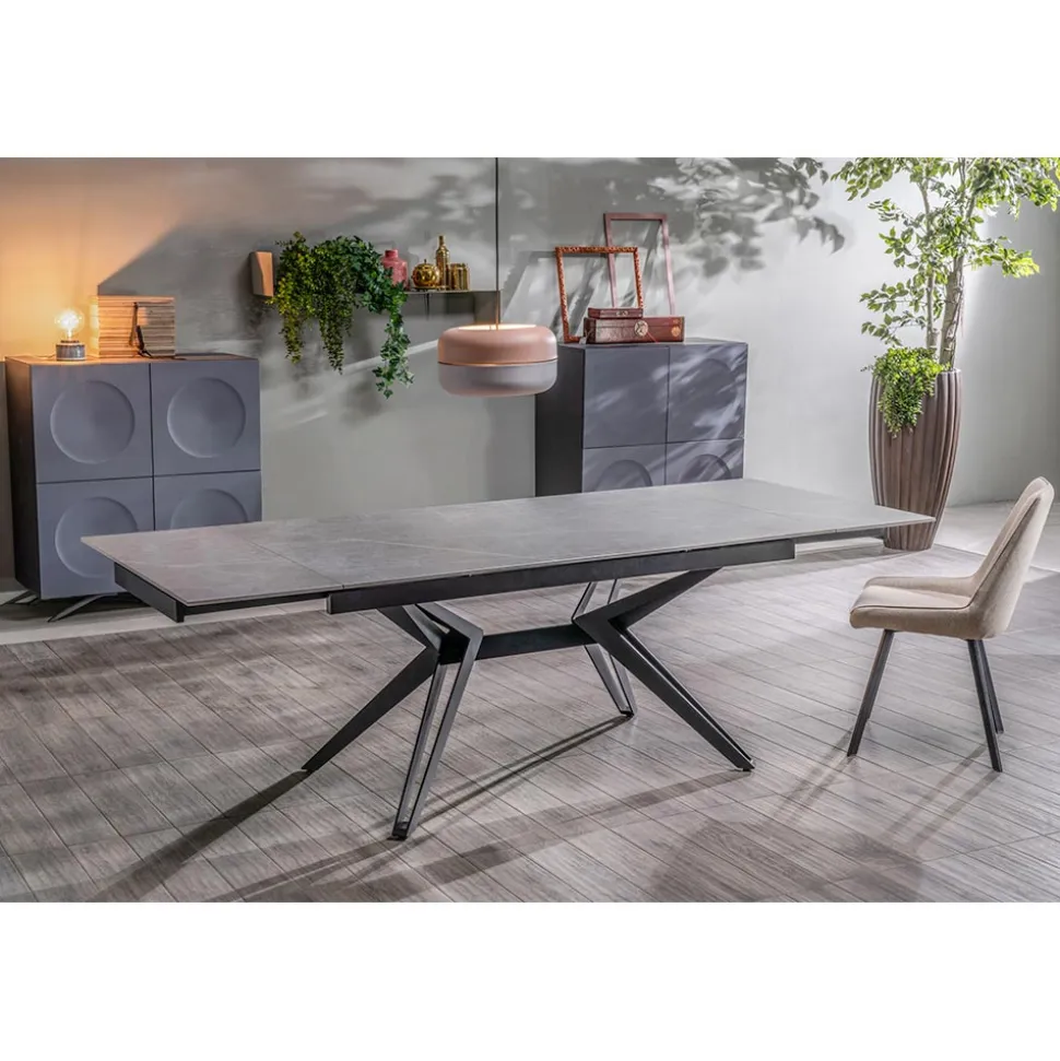 Tavolo Allungabile a 240 cm in Ceramica e Metallo - Bouquet