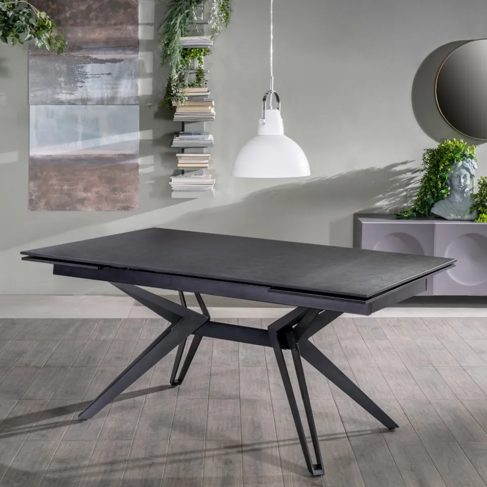 Tavolo Allungabile a 240 cm in Ceramica e Metallo - Bouquet