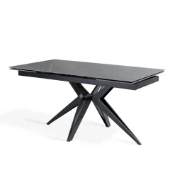 Tavolo Allungabile a 240 cm in Ceramica e Base in Metallo - Bouquet