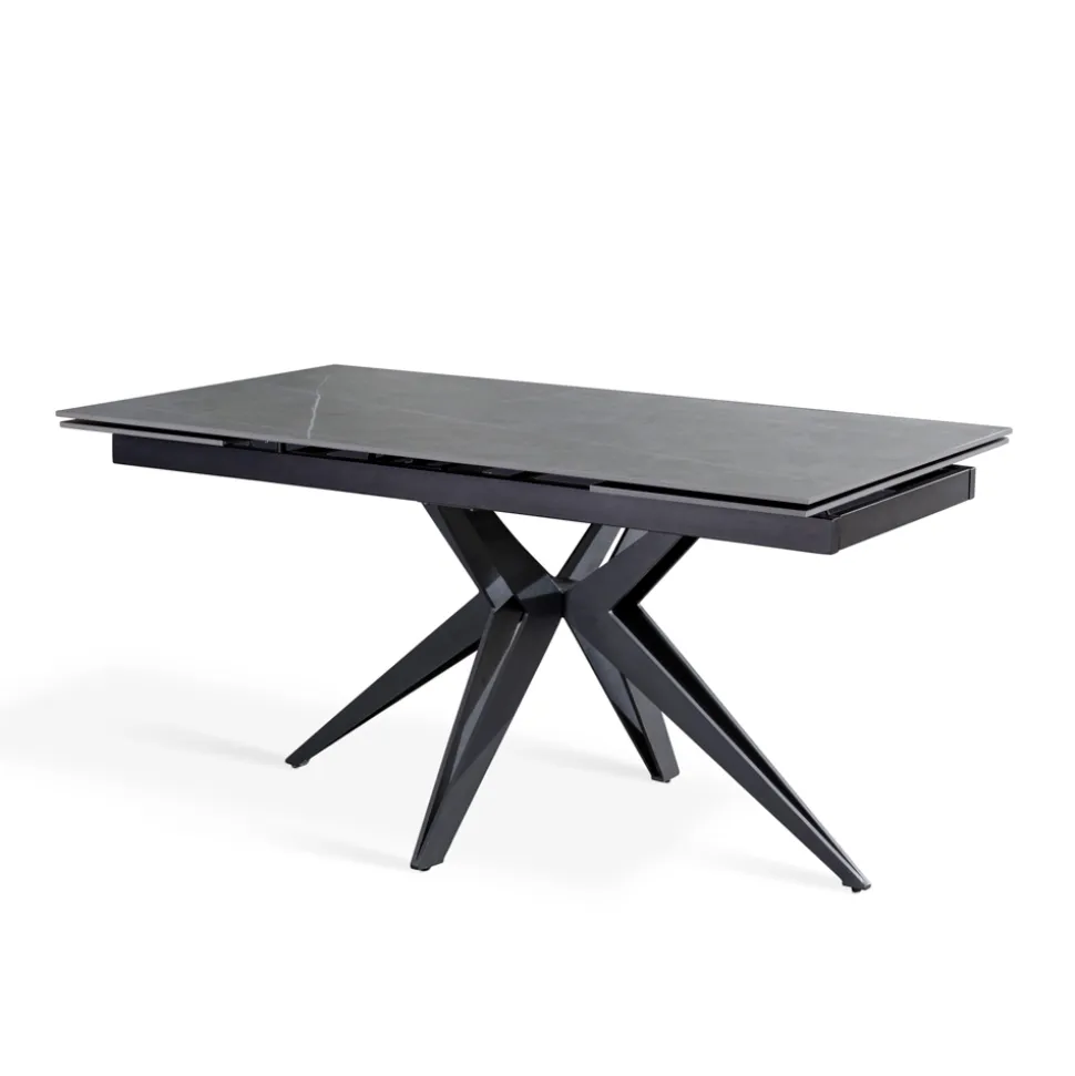 Tavolo Allungabile a 240 cm in Ceramica e Base in Metallo - Bouquet