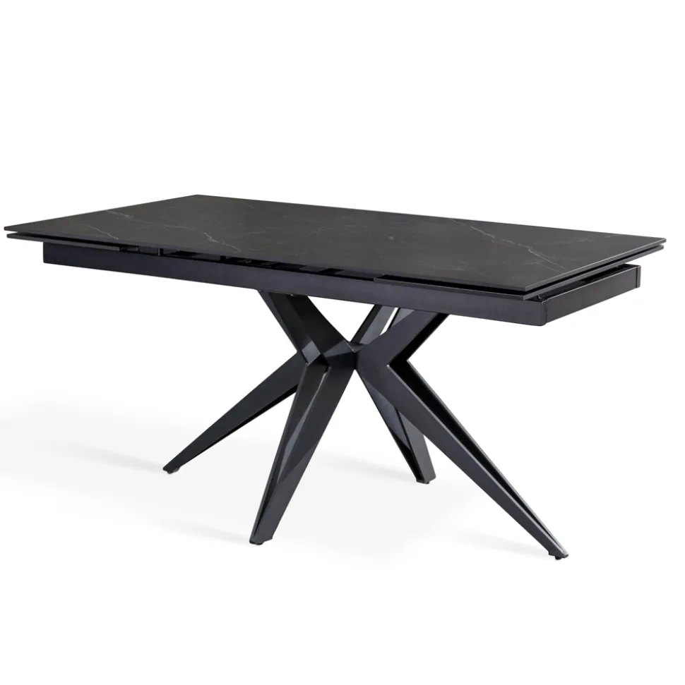 Tavolo Allungabile a 240 cm in Ceramica e Base in Metallo - Bouquet
