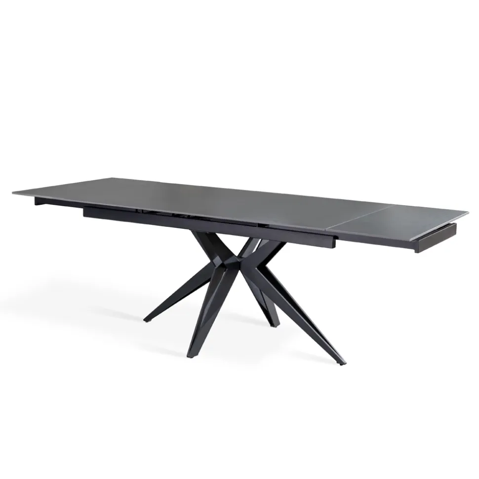 Tavolo Allungabile a 240 cm in Ceramica e Base in Metallo - Bouquet