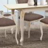 Tavolo Allungabile a 220 cm in Legno Bianco e Oro Made in Italy - Luxury