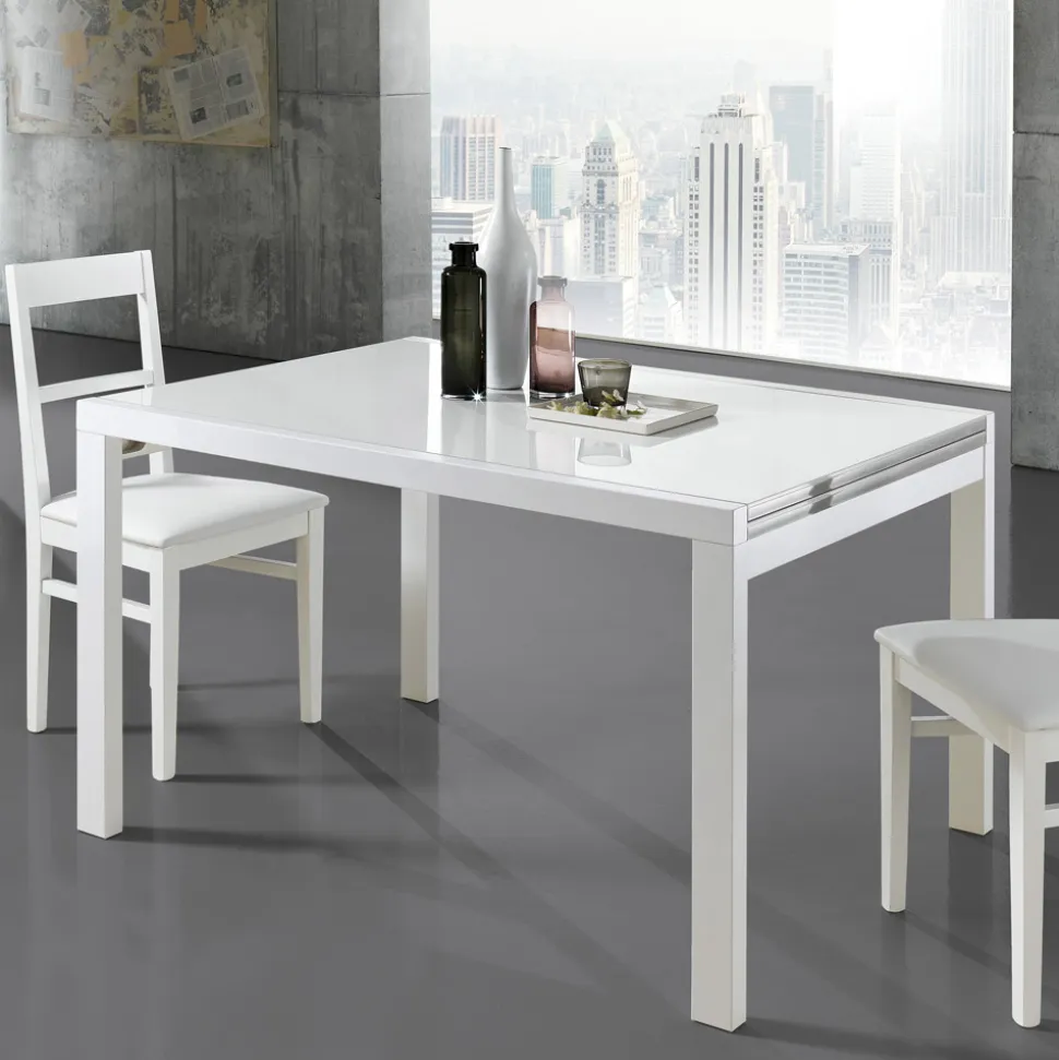 Tavolo Allungabile a 240 cm in Legno Laccato Design Made in Italy - Jacobs