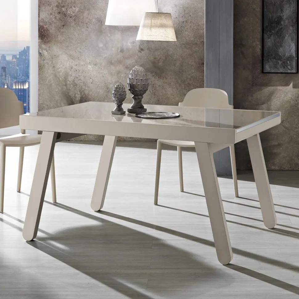 Tavolo Allungabile a 240 cm in Legno Laccato Made in Italy - Adrienne