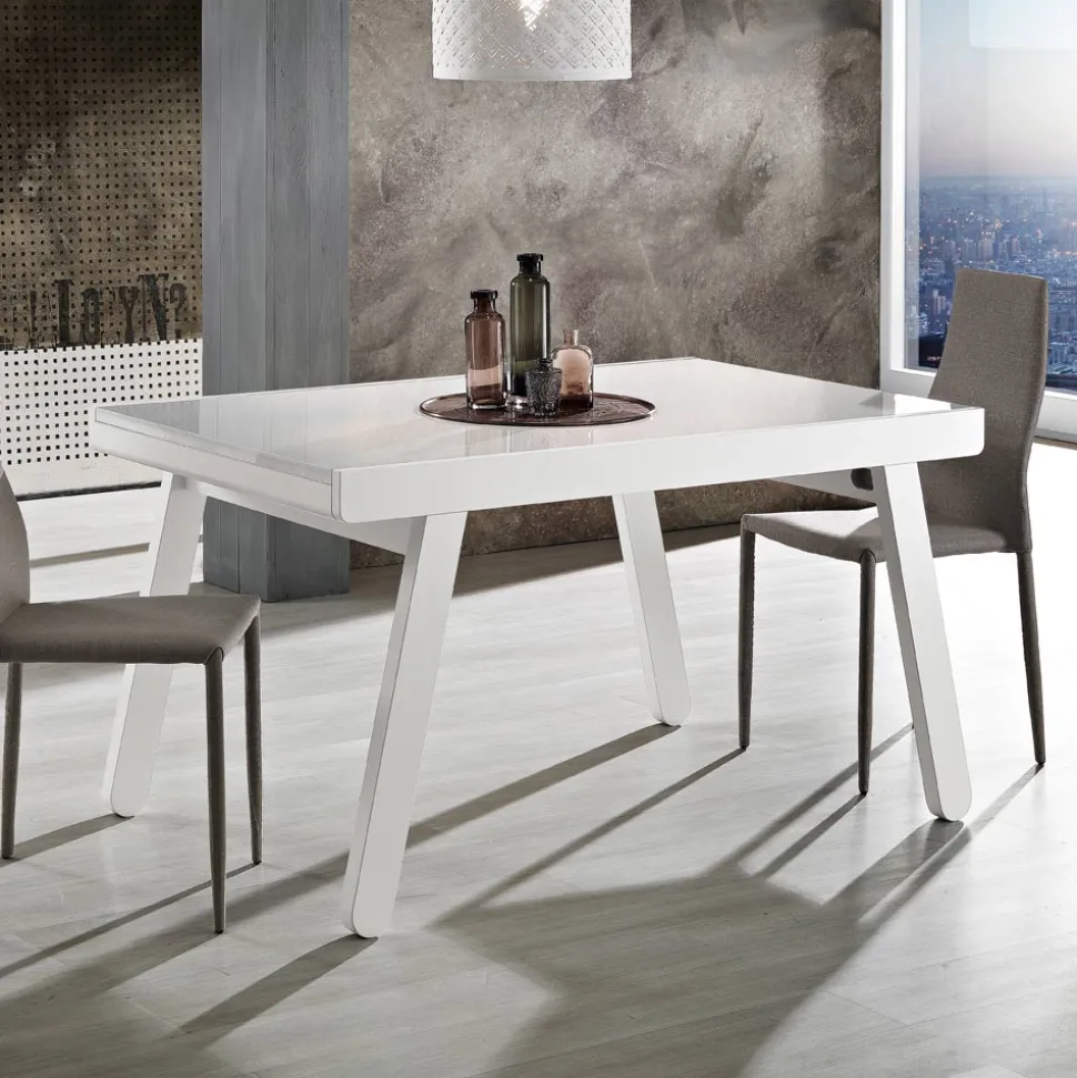 Tavolo Allungabile a 240 cm in Legno Laccato Made in Italy - Adrienne