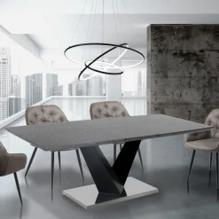 Tavolo Allungabile a 200 cm in MDF Cemento - Olmio