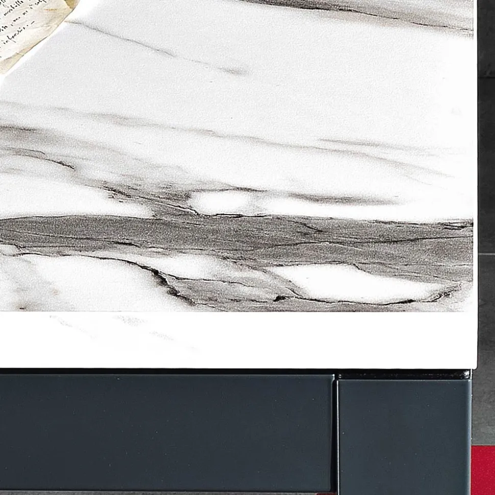 Tavolo Allungabile a 180 cm in Metallo Antracite Made in Italy - Beatrise