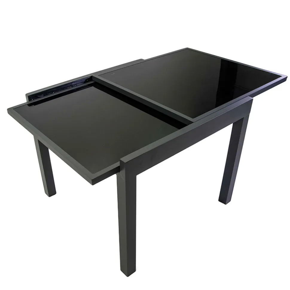 Tavolo Allungabile a 180 cm o 220 cm con Piano in Vetro Temprato - Cartellina