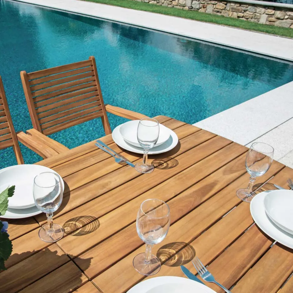 Tavolo Allungabile a 240 cm per il Giardino Realizzato in Legno di Acacia - Sereno