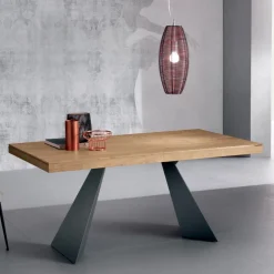Tavolo Allungabile con Allunga Centrale in Legno Impiallacciato - Aperol