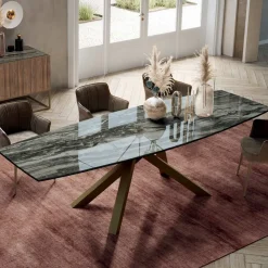 Tavolo Allungabile con Base e Piano in Diverse Finiture Made in Italy - Settimmio