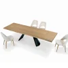 Tavolo Allungabile con Bordo Scortecciato Irregolare Made in Italy - Occhiali