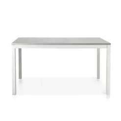 Tavolo Allungabile con Gambe in Metallo Bianco e Piano in Melaminico - Shaila