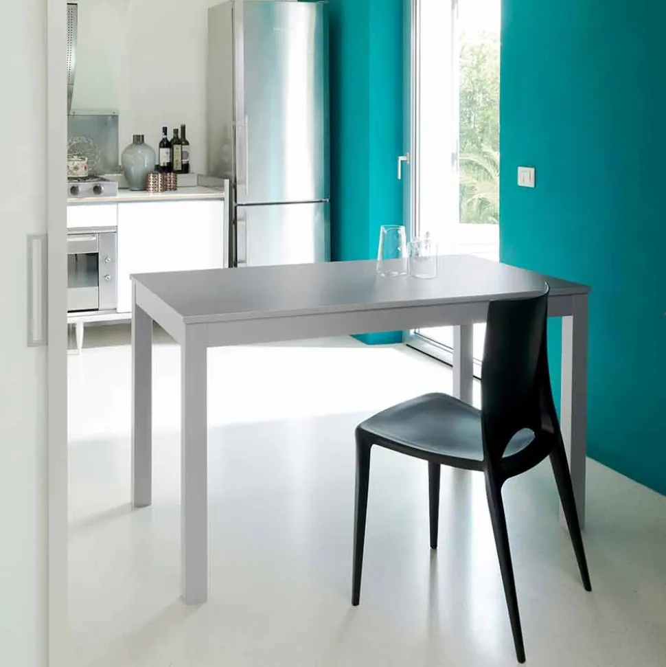 Tavolo allungabile con gambe in legno di faggio,L130/210xP80cm,Denisio