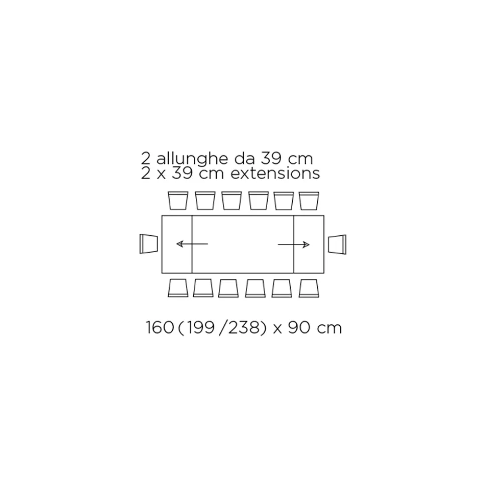 Tavolo Allungabile con Piano in Vetro Bianco Opaco Made in Italy - Settimmio