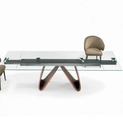 Tavolo Allungabile con Piano in Vetro Made in Italy - Equatore