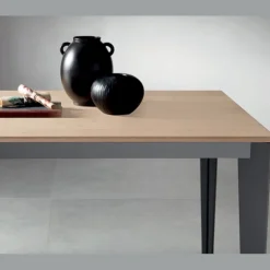 Tavolo Allungabile con Piano Impiallacciato Rovere Naturale - Anice