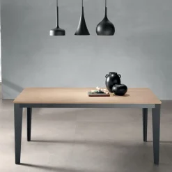 Tavolo Allungabile con Piano Impiallacciato Rovere Naturale - Anice