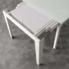Tavolo allungabile con piano in vetro temperato moderno Baltimora