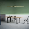Tavolo Allungabile con Piano e Bordo Scortecciato Made in Italy - Aravis