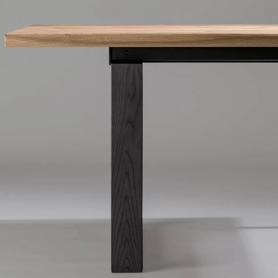 Tavolo Allungabile con Piano e Bordo Scortecciato Made in Italy - Aravis