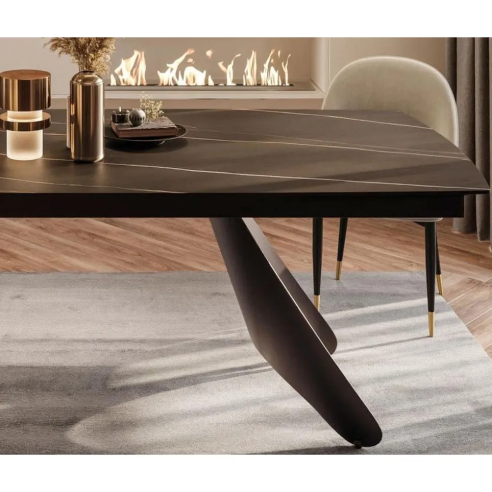 Tavolo Allungabile da 180 a 260 cm con Piano in Gres Sintered Stone - Eclisso