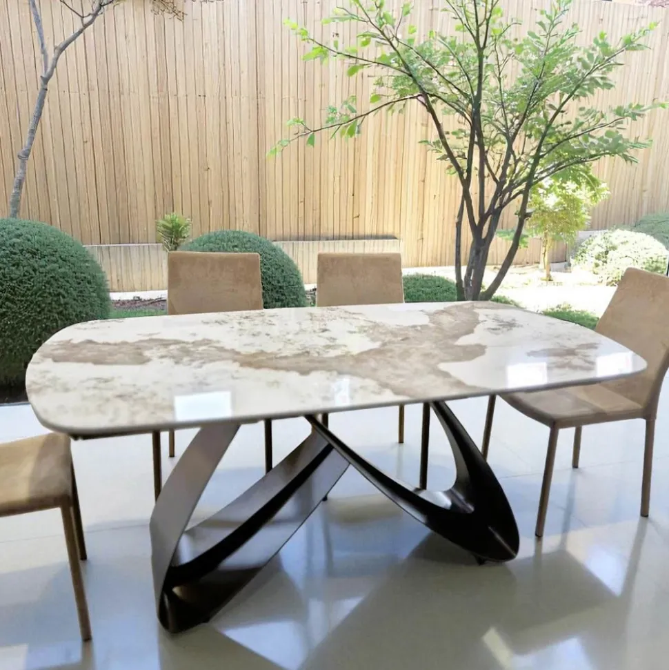 Tavolo Allungabile da 180 a 260 cm in Gres Sintered Stone Finitura Pandora - Orion